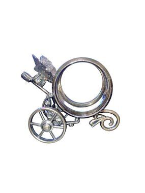 Antique 1870s Meriden B Co Silverplate Butterfly Cart Napkin Ring Serial No 211